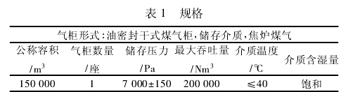 煤气柜规格